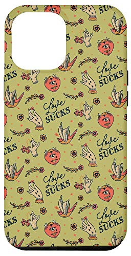 iPhone 12 Pro Max Love Sucks Anti Valentines Day Olive Case