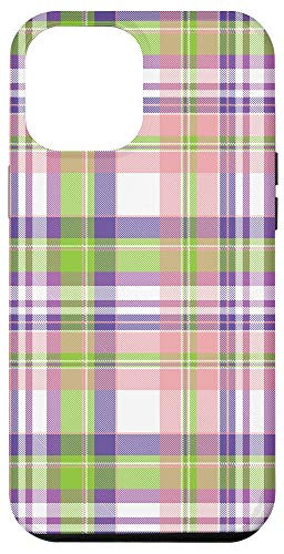 iPhone 12 Pro Max Pink Green Tartan Buffalo Check Plaid Winter Pattern Gift Case