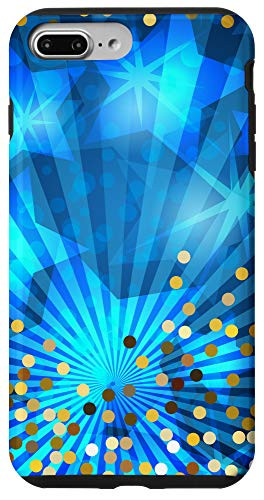 iPhone 7 Plus/8 Plus blue disco ball abstract graphic design stars party Case