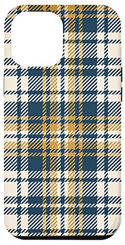 iPhone 12 Pro Max Yellow White Blue Buffalo Check Plaid Gingham Quilt Pattern Case