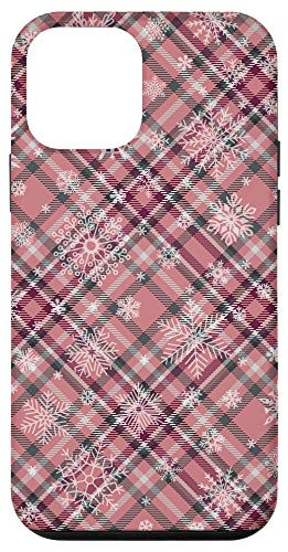 iPhone 12 mini Christmas Plaid Tartan Pink Buffalo Check Snow Pattern Gift Case
