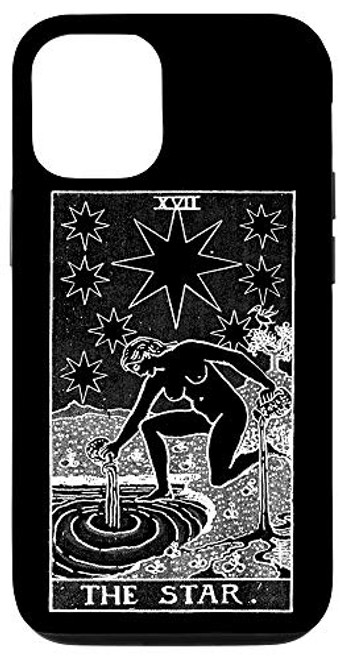 iPhone 12/12 Pro Vintage Tarot Card The Star, Celestial Galaxy, Boho Case