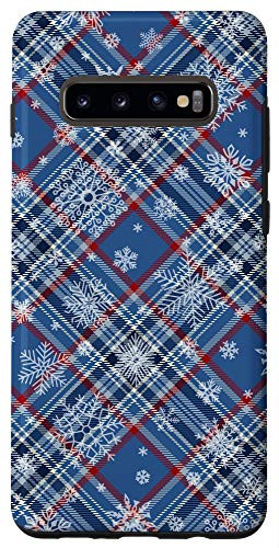 Galaxy S10plus Christmas Plaid Tartan Buffalo Check Snow Pattern Gift Case