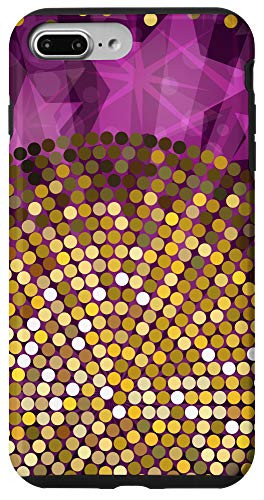 iPhone 7 Plus/8 Plus Purple disco ball abstract graphic design stars party Case