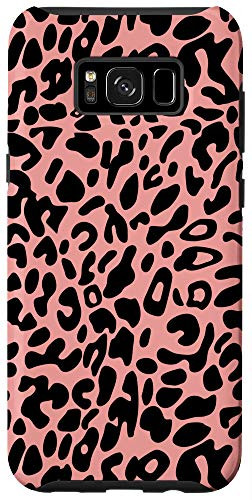Galaxy S8plus Black Leopard Print Cheetah Skin Pattern Rose Tan Case