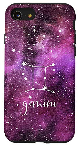 iPhone SE (2020) / 7 / 8 Gemini - Pink Astrological Horoscope Zodiac Star Sign Case