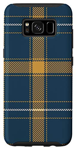 Galaxy S8 Yellow White Blue Buffalo Check Plaid Gingham Quilt Pattern Case