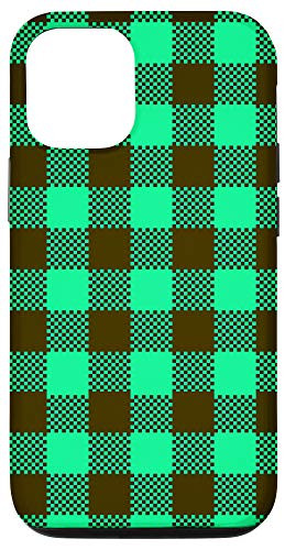 iPhone 12/12 Pro Green Black Buffalo Check Picnic Gingham Picnic Pattern Case