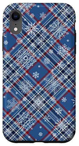 iPhone XR Christmas Plaid Tartan Buffalo Check Snow Pattern Gift Case