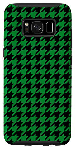 Galaxy S8 Houndstooth, Hounds Tooth Check, Hound's Tooth, Dark Green Case