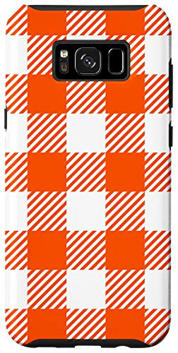 Galaxy S8plus Orange Buffalo Flannel Check Plaid Gingham Quilt Pattern Case