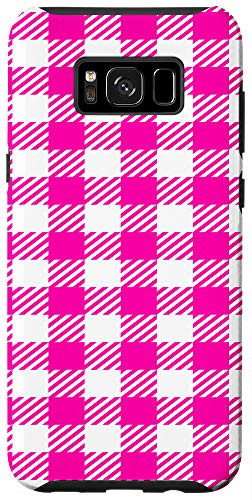 Galaxy S8plus Pink Plaid Flannel Check Buffalo Gingham Quilt Pattern Case