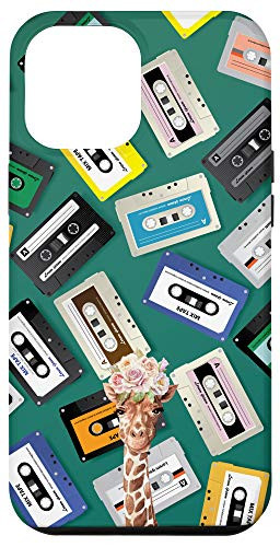 iPhone 12 Pro Max Giraffe Vintage Retro Cassette Tape Classic Pattern Case