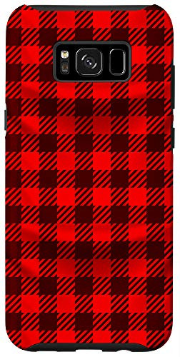 Galaxy S8plus Classic Red  and  Black Plaid Buffalo Check Pattern Design Phone Case