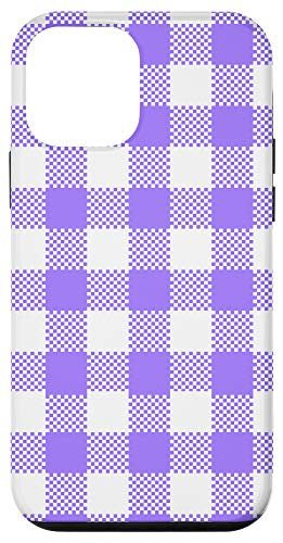 iPhone 12 mini Purple  and  White Buffalo Check Picnic Gingham Picnic Pattern Case