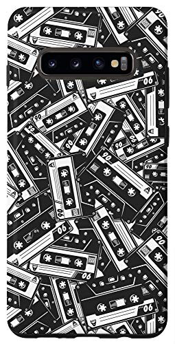 Galaxy S10plus Vintage Cassette Tape Black White Retro Music 80s  and  90s Case Case