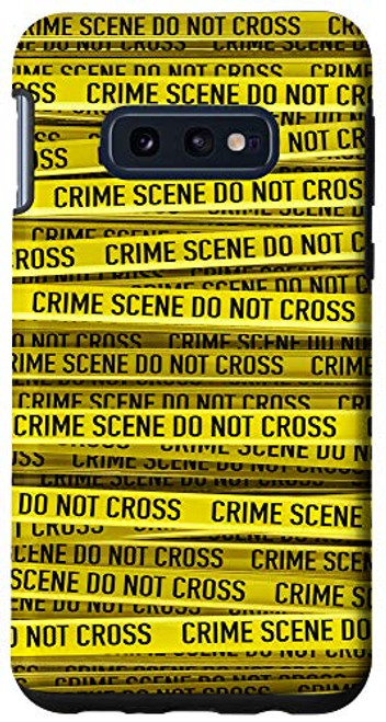 Galaxy S10e Police Crime Scene Tape Abstract Yellow Forensics Pattern Case