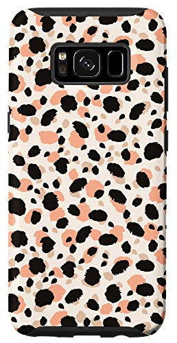 Galaxy S8 Blush Rose Black Coral Pink Beige Leopard Cheetah Pattern Case