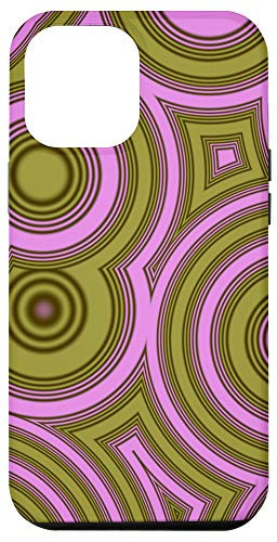 iPhone 12 Pro Max Retro Pattern Pink Olive Phone Cover Case