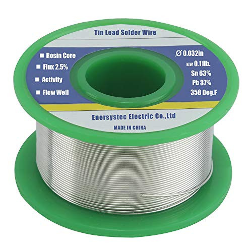 Rosin Core Solder Wire Flux 2.5percent Sn63 Pb37 Tin Lead Flow 0.032in 0.8mm 1.76oz for High Precision Electronics Soldering DIY Repair