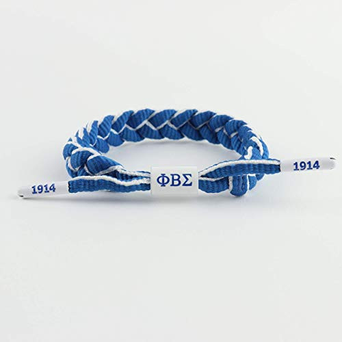 Phi Beta Sigma Fraternity Royal Blue  and  White paracord bracelet.