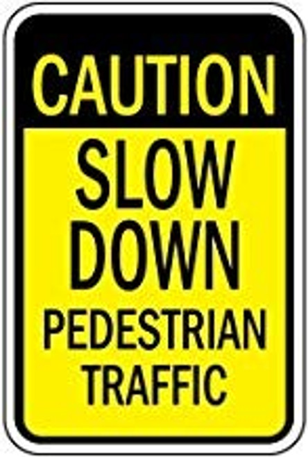 LilithCroft99 Caution Slow Down Pedestrian Traffic Sign,Metal Aluminum Warning Sign,Private Property Sign,Decorative Metal Tin Sign Plate