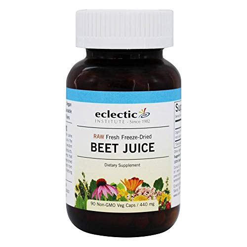 Eclectic Institute Raw Fresh Freeze-Dried Beet Juice, 90 Non-GMO 400 mg Veg caps