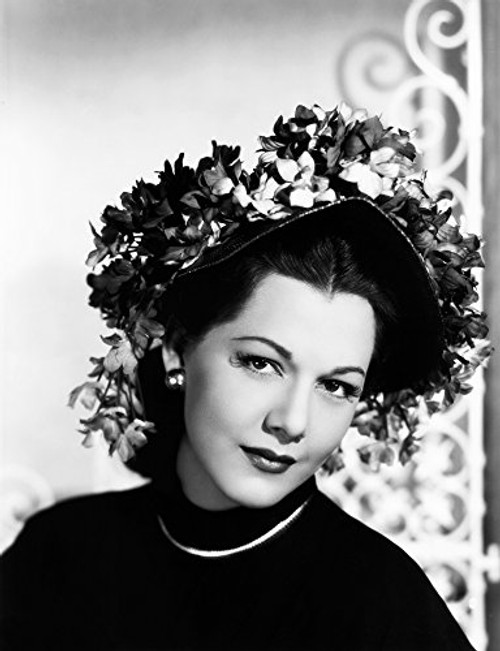 Posterazzi Maria Montez Modeling Colored Straw Bonnet Trimmed With Violets 1946 Photo Poster Print, (8 x 10) Posterazzi Maria Montez Modeling Colored Straw Bonnet Trimmed With Violets 1946 Photo Poster Print, (8 x 10)