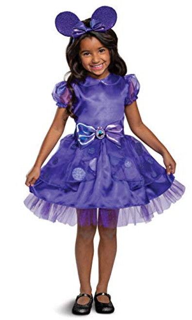 Disguise Disney Girls Minnie Mouse Costume, Potion Purple Classic Dress Up Outfit, Toddler Size Large (4-6x), Violet (103659L)