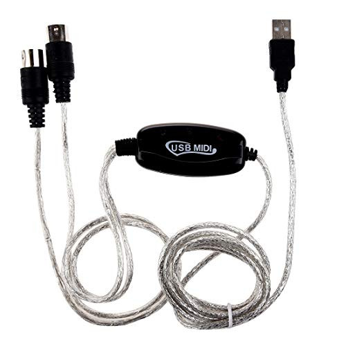 Lysee HDMI Cables - MIDI USB IN-OUT Interface Cable Cord Converter PC to Music Keyboard Adapter - (Length: 2m)