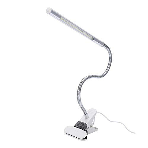 LED Desk Lamp with Clamp, Reading Desk Lamp USB Interface Flexible LED Table Lamp for Reading Study Light Tattoo Manicure Beauty