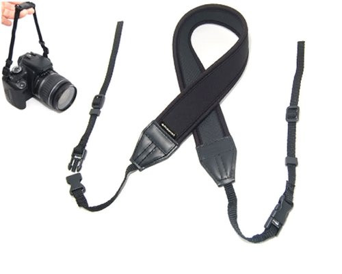 Polaroid Neoprene Adjustable Cushioned Neck Strap For The Olympus Evolt PEN E-P3, PEN E-P2, E-PL1, E-PL2, PEN E-PL3, E-PL5, E-PM1, E-PM2, GX1, OM-D E-M5, E-M1, E-M10, E-P5, E-30, E-300, E-330, E-410, E-420, E-450, E-500, E-510, E-520, E-600, E-620, E