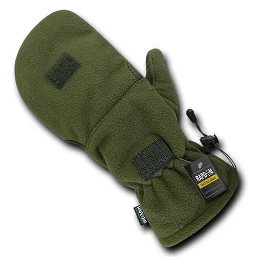 RAPDOM Tactical Fleece Shooter's Mittens, Olive Drab, XX-Large