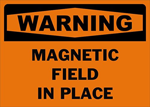 Compliance Assistance Warning Magnetic Field in Place Safety Sign-7X10-6-Pack Laminated Paper Signs