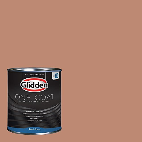 Glidden Interior Paint plus Primer: Orange/Terrazzo Tan, One Coat, Semi-Gloss, 1-Quart