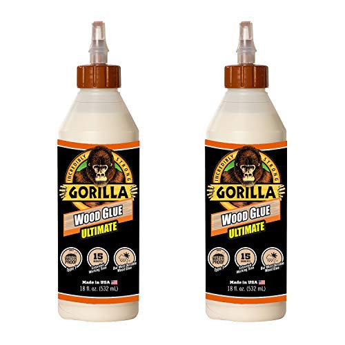 Gorilla 106246 Ultimate Waterproof Wood Glue, 2-Pack, Natural, 2 Pack