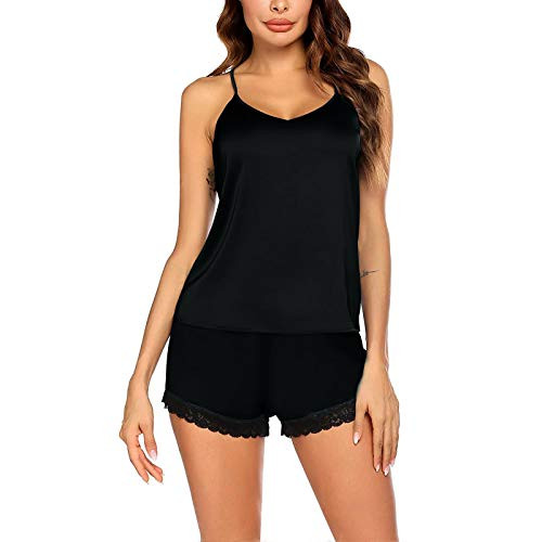Voltina Womens Sleepwear Pajamas Sets Camisole Shorts Set Sexy Lingerie Lace Sleepwear Nightwear Set Voltina Womens Sleepwear Pajamas Sets Camisole Shorts Set Sexy Lingerie Lace Sleepwear Nightwear Set