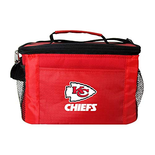 NFL Kansas City Chiefs Team Logo 6 Can Cooler Bag or Lunch Box - Red NFL Kansas City Chiefs Team Logo 6 Can Cooler Bag or Lunch Box - Red