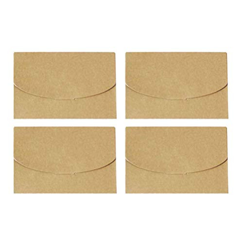 Vosarea 50pcs Classic Envelopes Kraft Paper Envelopes Vintage Retro Postcard Envelope Business Envelope Kraft Card Envelopes for Writing Letters 16x10.5cm (Yellow)