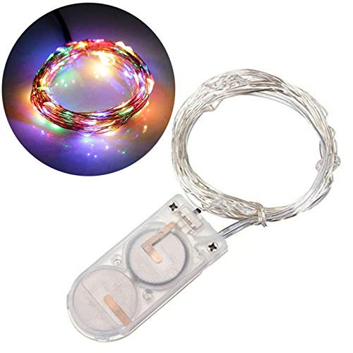 SH-RuiDu 20 LEDs Battery Operated Mini LED Copper Wire String Fairy Lights 2M Ourtdoor Indoor Lamp