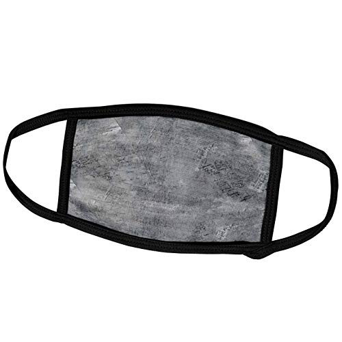 3dRose Anne Marie Baugh - Patterns - Black Grunge Scribble Writing - Face Masks (fm_342221_1)