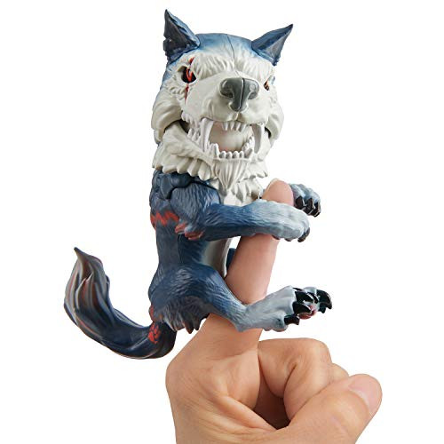 Untamed Dire Wolf by Fingerlings  Midnight (Black and Red)  Interactive Collectible Toy  By WowWee