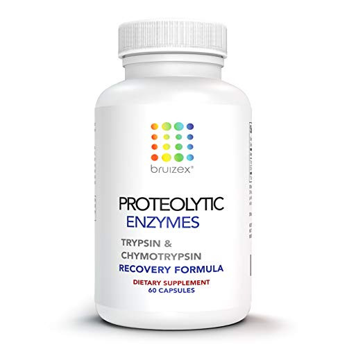 BRUIZEX Proteolytic Enzymes for Inflammation and Pain Relief Trypsin and Chymotrypsin Anti-Inflammatory Recovery Supplement for Tissue Trauma, Bruising, Swelling Immune System Support 60 Caps BRUIZEX Proteolytic Enzymes for Inflammation and Pain Relief Trypsin and Chymotrypsin Anti-Inflammatory Recovery Supplement for Tissue Trauma, Bruising, Swelling Immune System Support 60 Caps