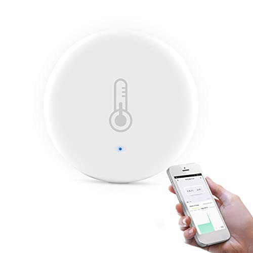 XUXN Smart Temperature and Humidity Sensor, Requires Tuya ZigBee Hub, Wireless Thermometer Hygrometer for iPhone/Android, Smart Life App, for Remote Monitoring and Smart Home Automation