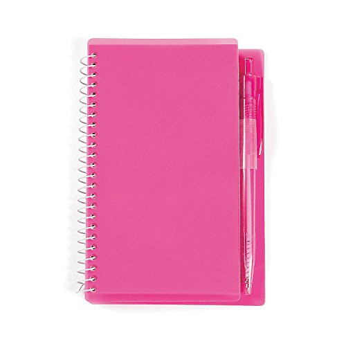 Fun Express - Pink Spiral Note Book Pen Set 1pc - Stationery - Notepads - Note Books  and  Journals - 1 Piece