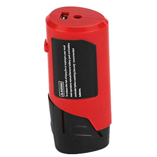 hudiemm0B USB Battery Converter for M12, DC 12V USB Battery Converter Adapter for Milwaukee 49-24-2310 48-59-1201 M12