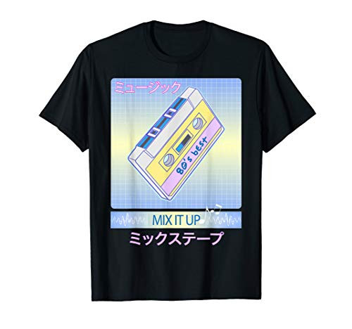 Japanese Aesthetic Vaporwave Art 1980s Mix Tape T Shirt T-Shirt Japanese Aesthetic Vaporwave Art 1980s Mix Tape T Shirt T-Shirt