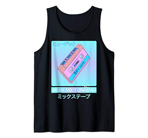 Mix Tape 80s Japanese Otaku Aesthetic Vaporwave Art Tank Top Mix Tape 80s Japanese Otaku Aesthetic Vaporwave Art Tank Top