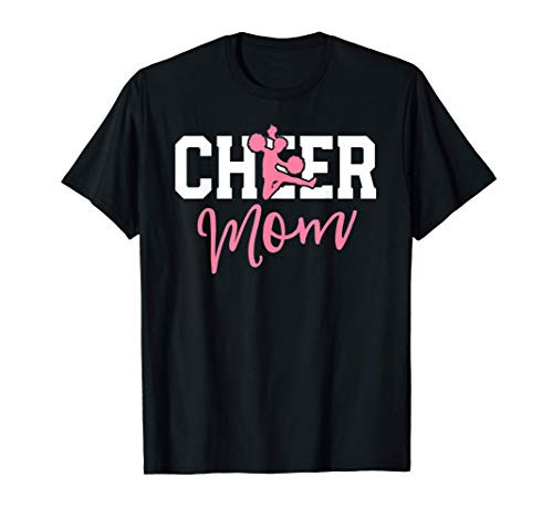 Pink Cheerleader Mom Shirt Cheer Mom Gifts Mama Mother T-Shirt