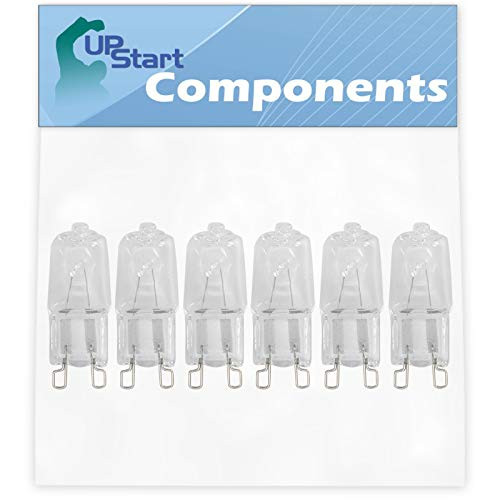 6-Pack W10709921 Microwave Light Bulb Replacement for KitchenAid KHMS2040BSS0 Microwave - Compatible with W10208564 Bulb